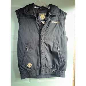 Descente Men’s Insulated Vest Black Gold Logo Ski | XL